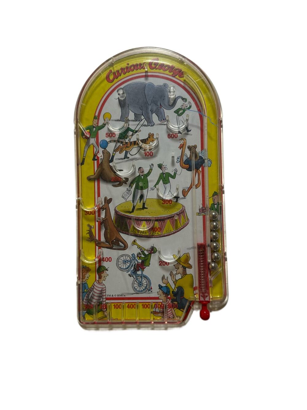 Vintage Schylling Curious George Pinball Game